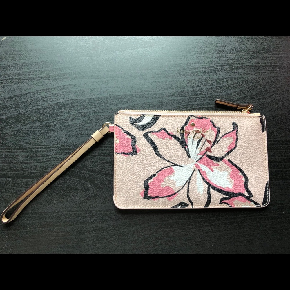 Kate Spade floral wristlet